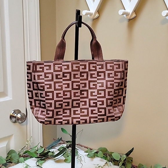 EUC Givenchy Logo Jacquard Canvas Tote - Picture 1 of 9